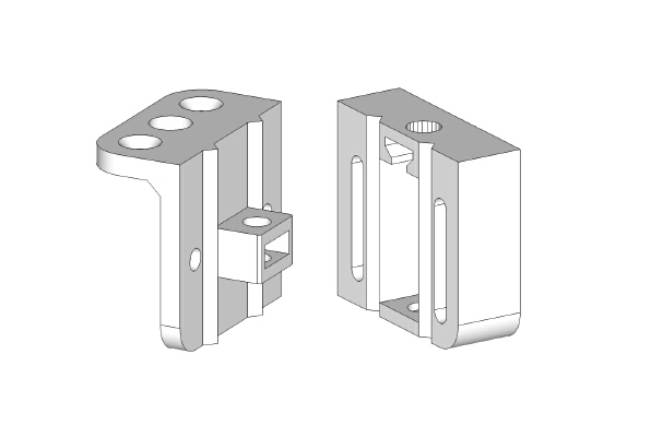 Precisely adjustable BLTouch mount adapter | 3d print model