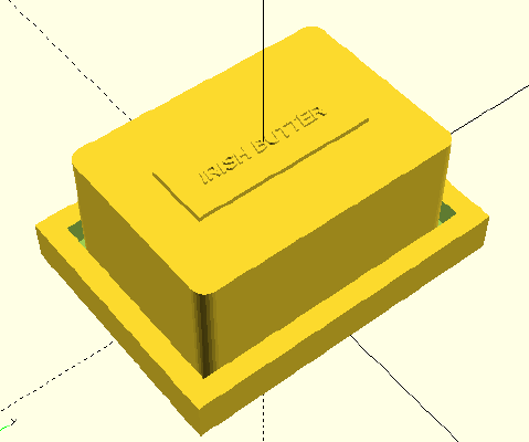 European Butter Dish (Irish Butter Dish) | 3d print model