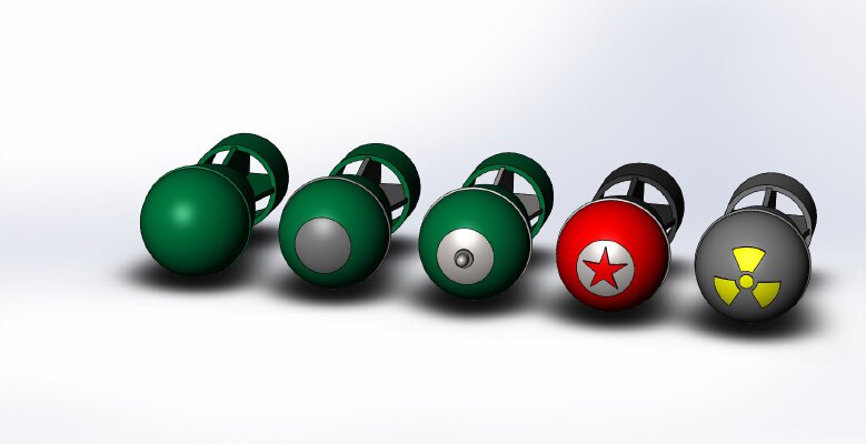Bomb A collection (no supports needed) | 3d print model