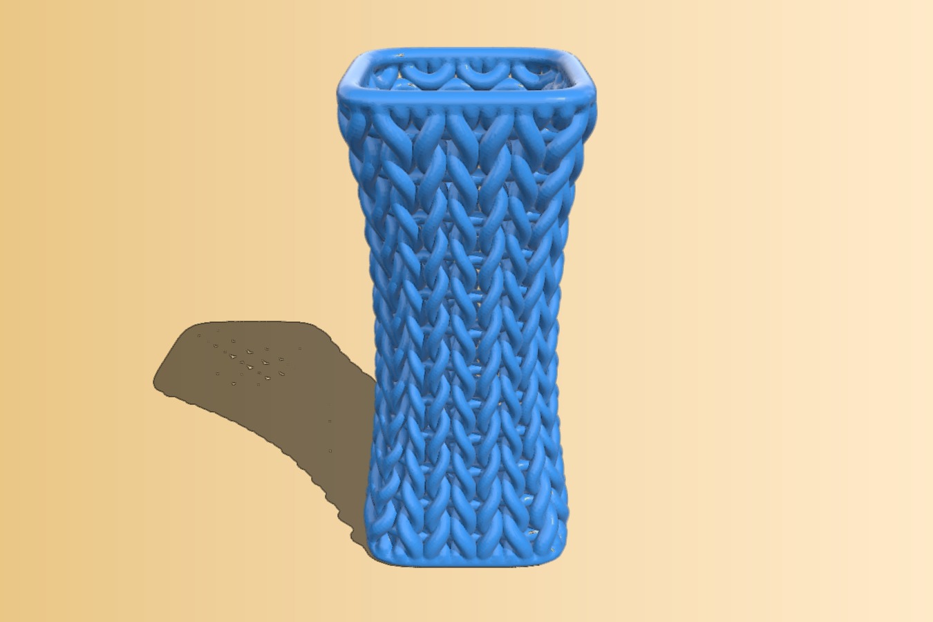 Square Knitted Vase