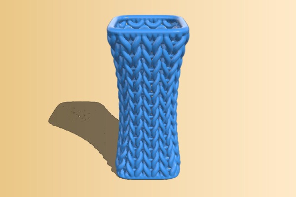 Square Knitted Vase | 3d print model