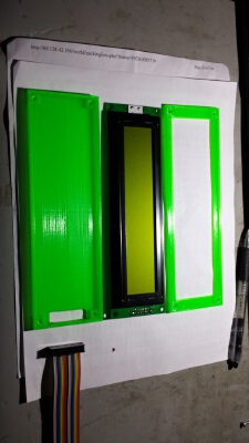 This is a 40x4 character LCD enclosure, created to protect the LCD from outside conductive particles and provide housing_mounting capability | 3d print model