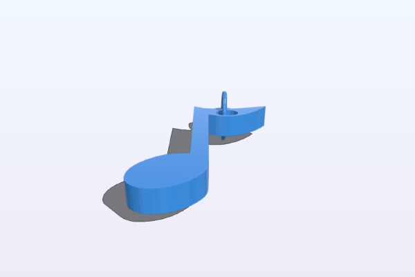 Music Note Keyring | 3d print model