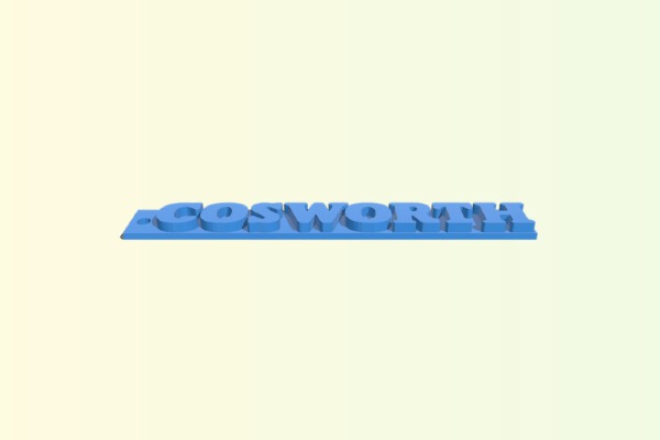 Ford Escort Cosworth Keyring | 3d print model