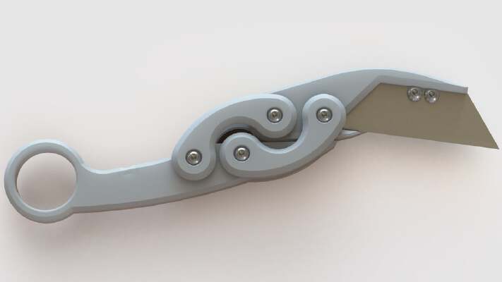 Retracc: The Retractable Karambit Knife [Now With Magnets!!] | 3d print model