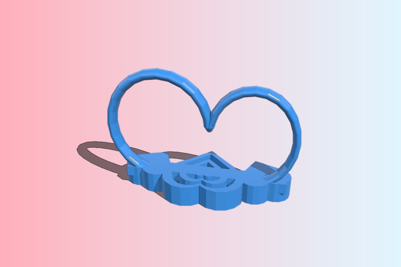 Two finger hearts ring