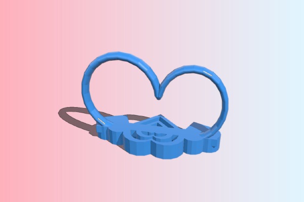 Two finger hearts ring | 3d print model