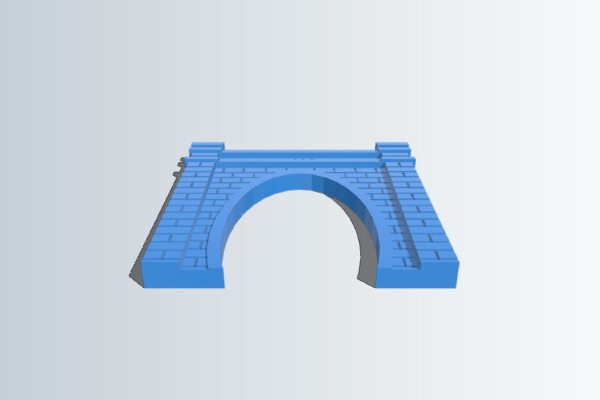 Copy of N scale tunnel portal stretched to fit Kato track. Not my design. | 3d print model