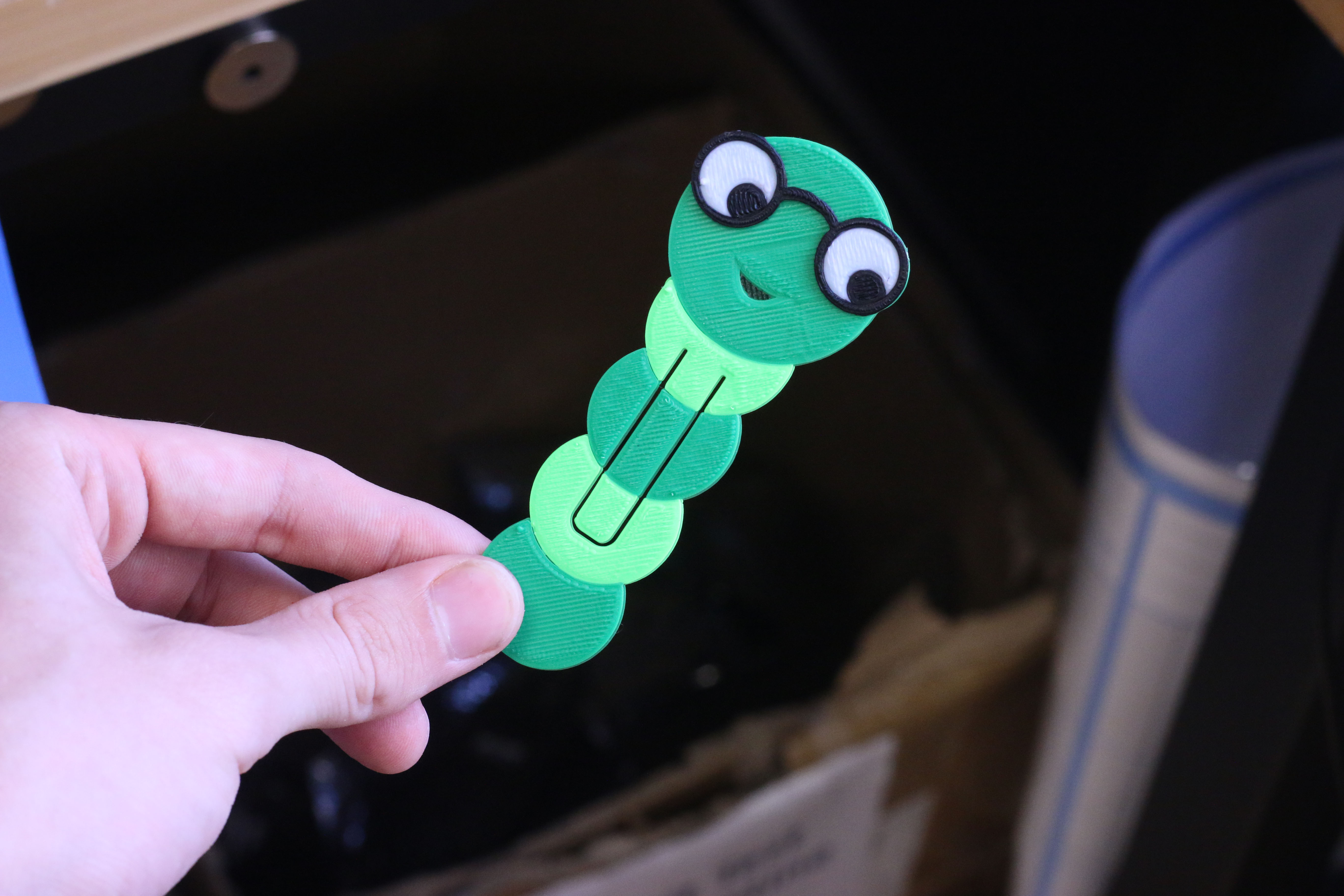 Muli-Color Bookworm Bookmark