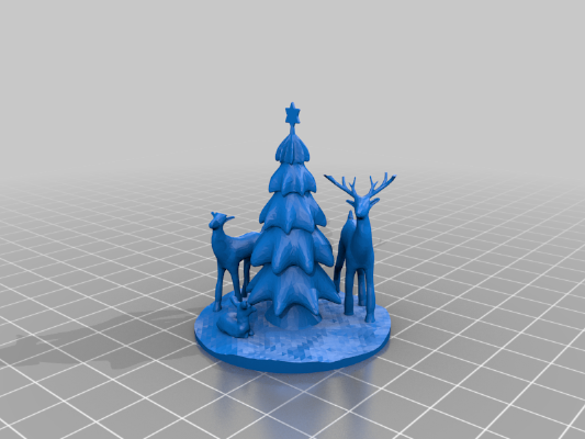 Christmas X-mas Winter Sceneries for LED Tealight | 3d print model