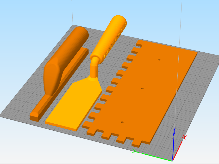 SET OF TROWEL FOR TILE