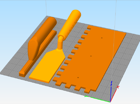 SET OF TROWEL FOR TILE | 3d print model