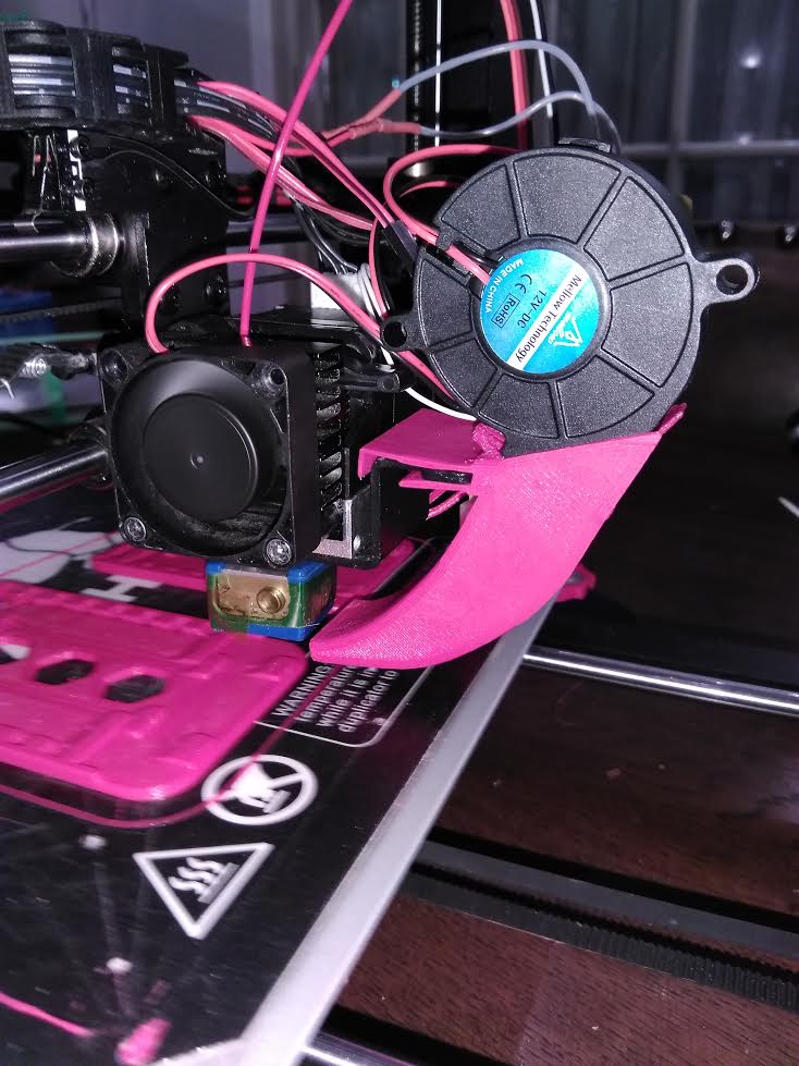 Wanhao duplicator i3 mini duct + BL-touch probe support - no screw
