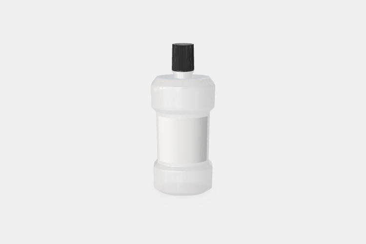 Clean Bottle with Black Lid Mockup