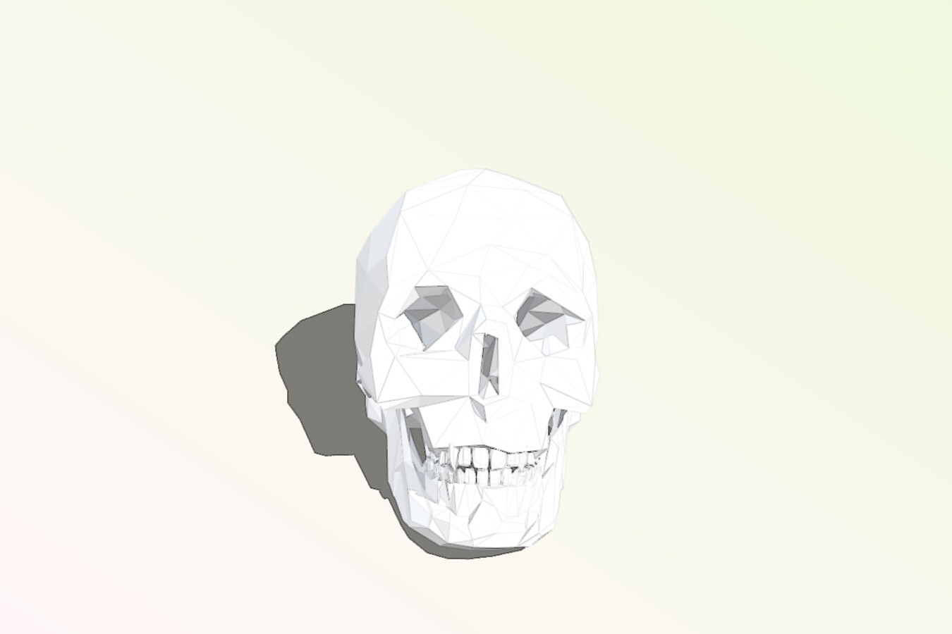Low poly skull