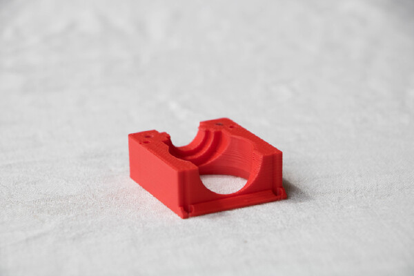 e3d v6 cold end clamp for 40mm fan duct with fixation on X carriage for Hypercube | 3d print model