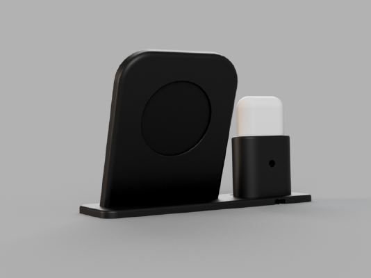 Apple 3 in 1 Charging Dock with Ikea Livboj QI (AirPods pro and normal) | 3d print model
