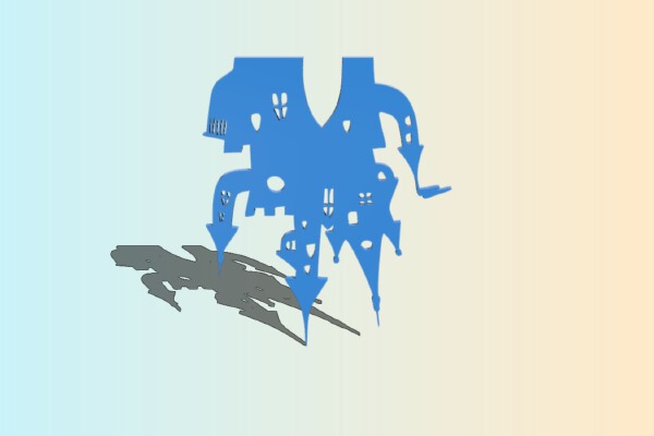 Halloween Castle Silhouette | 3d print model