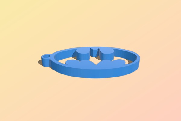 Batman Symbol Keychain | 3d print model