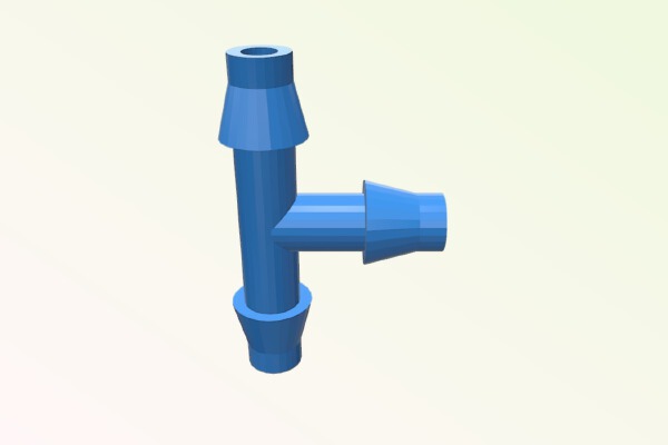 Tjoint - T connecting pipe - micro drip style | 3d print model