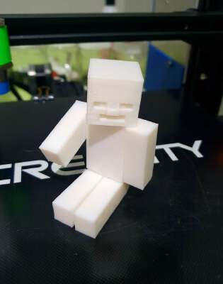 Minecraft Steve with articulated arms, legs and head | 3d print model