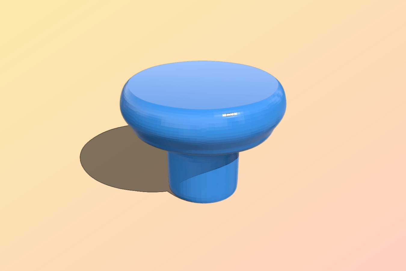 Replacement knob for baseboard diffuser