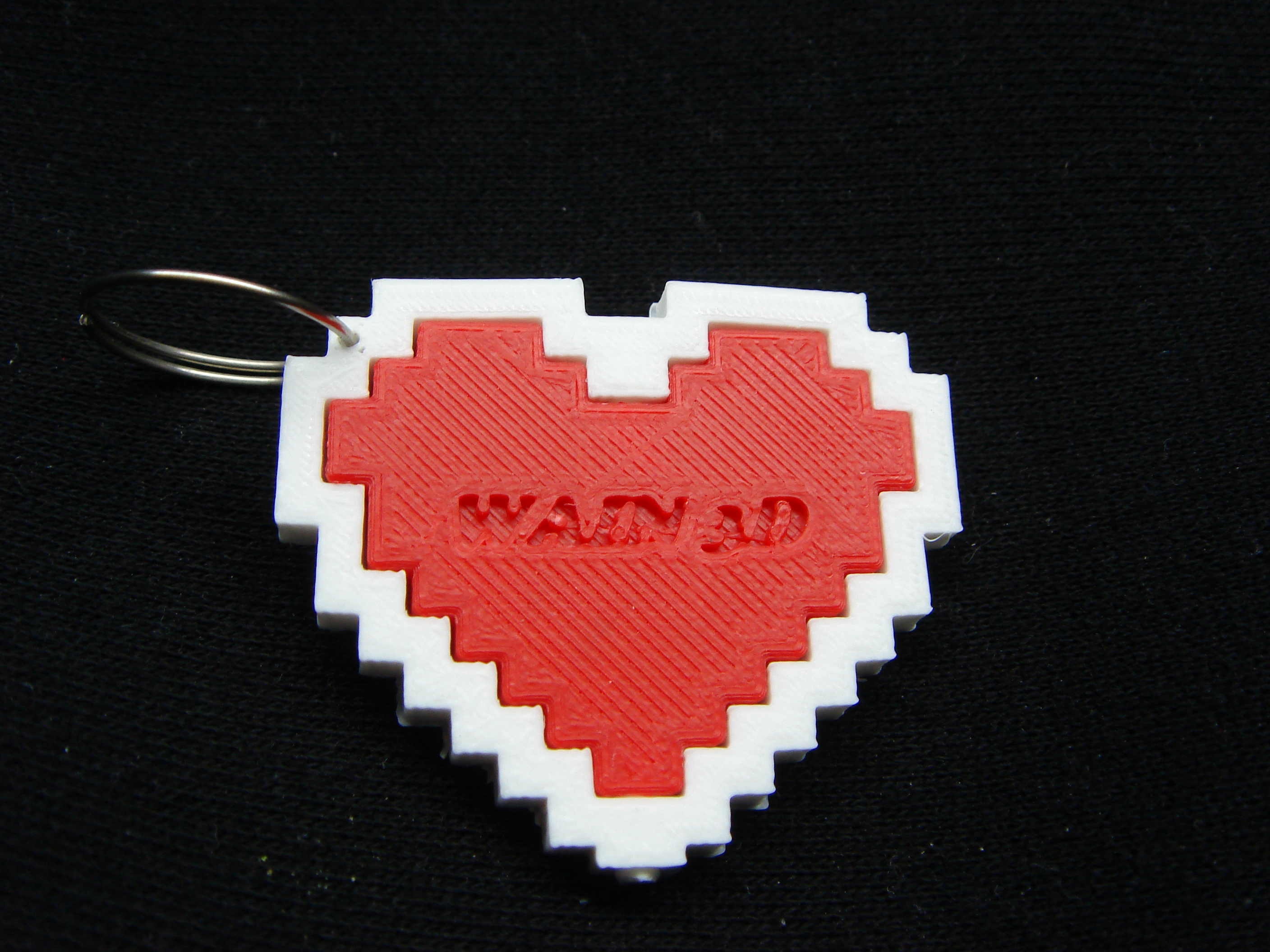 Pixel Heart Key chain