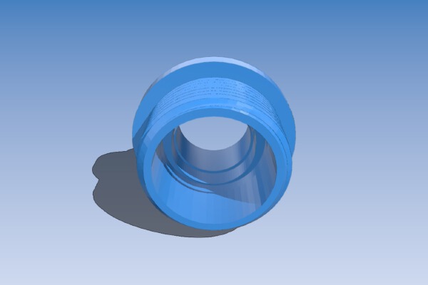 fitting - thread adapter 1" to 1" 1_4 | 3d print model