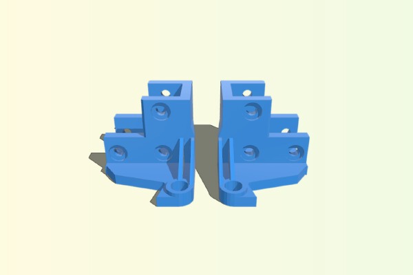 Alternative Z Top Rod Holders for RepRap Wilson | 3d print model
