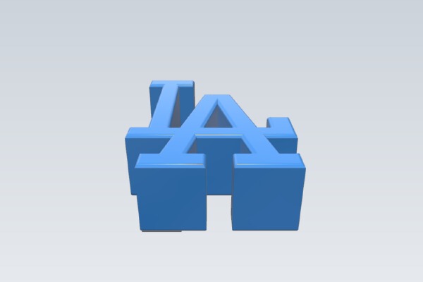LA Dodgers Logo | 3d print model