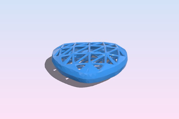 Necklace heart shaped | 3d print model
