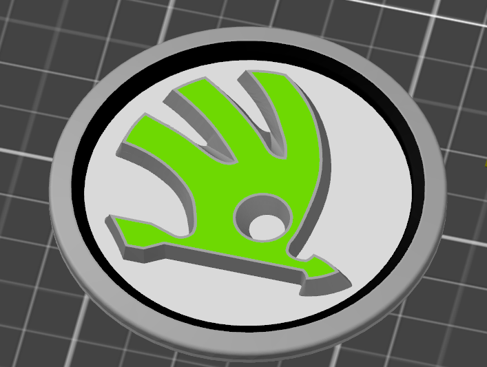 Skoda logo for multi material