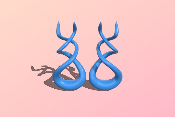 Twister earrings | 3d print model