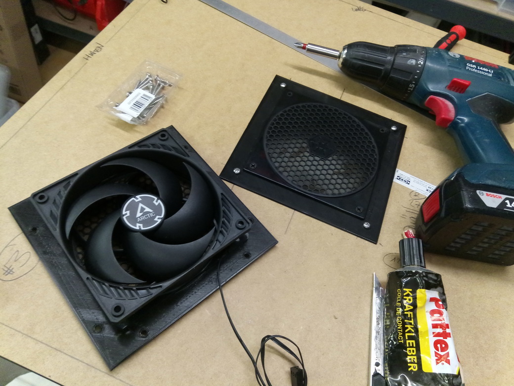 120mm Fan channel for IKEA Lack table