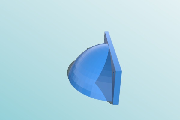 Downward Pointing Chicken Feeder Port with Awning | 3d print model