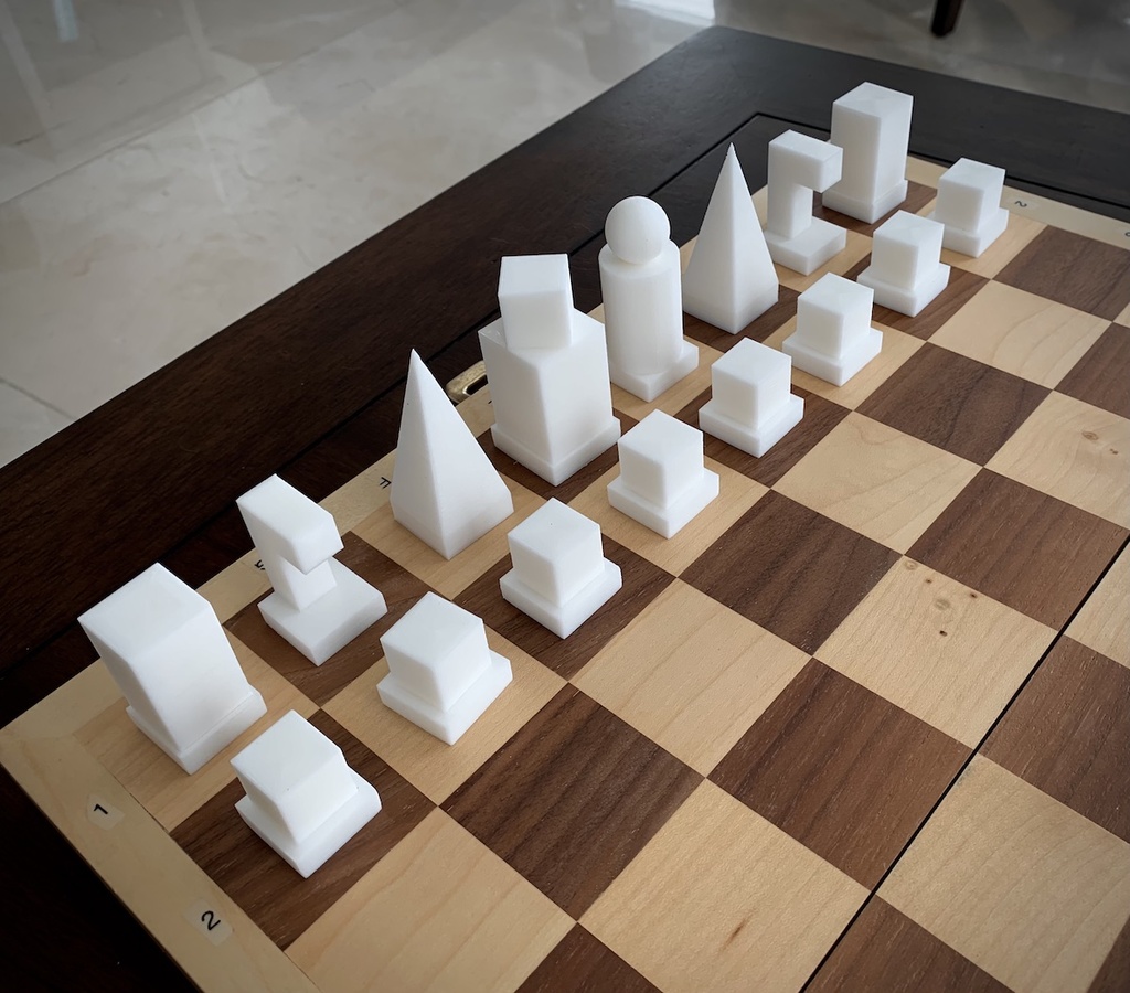 Bauhaus Chess Pieces Model I Remix