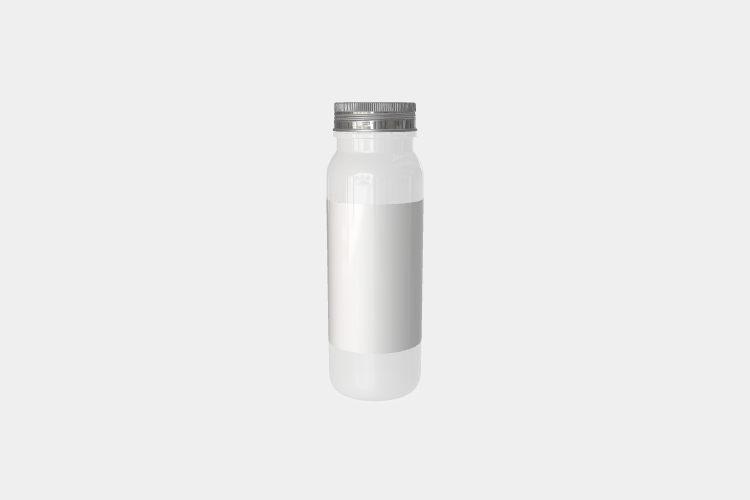 Tall Clear Plastic Jars with Lids Mockup