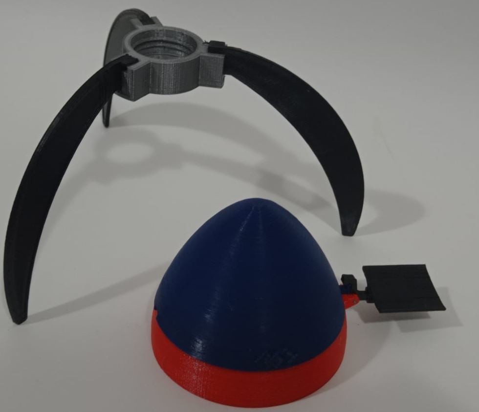 Water Rocket For Soda Bottle With Parachute System
