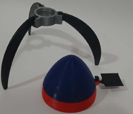Water Rocket For Soda Bottle With Parachute System | 3d print model