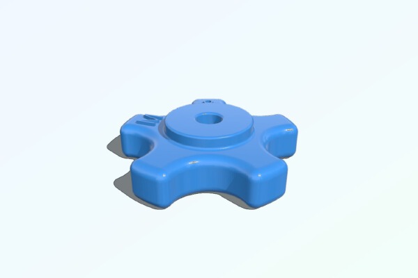 Star knob M8 with metal inlay | 3d print model
