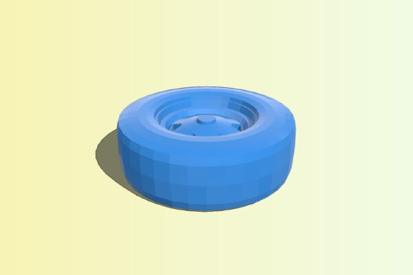 UPS Truck - Repaired Front Wheel | 3d print model