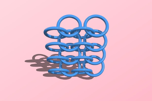 Chain mail links 4x2 link set | 3d print model