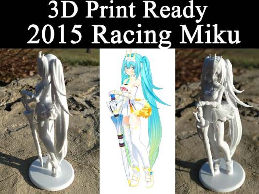 3D PRINT READY!! 2015 Racing Miku | 3d print model