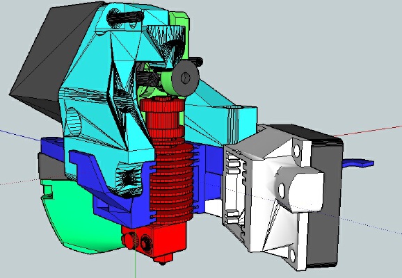 Tygr MOD E3D V6 MKI Felix extruder | 3d print model