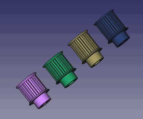 pulley_T5_14_teeth_4 variant | 3d print model
