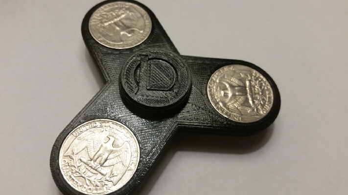 Small League of Legends Icon Hand Spinner with Quarter weights Customizable | 3d print model