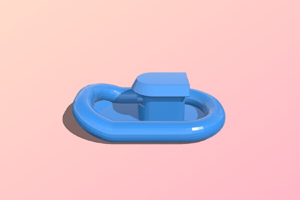 Tugboat Bath Toy | 3d print model