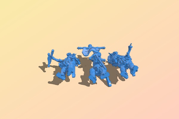 Skeleton Commanders Set | 3d print model