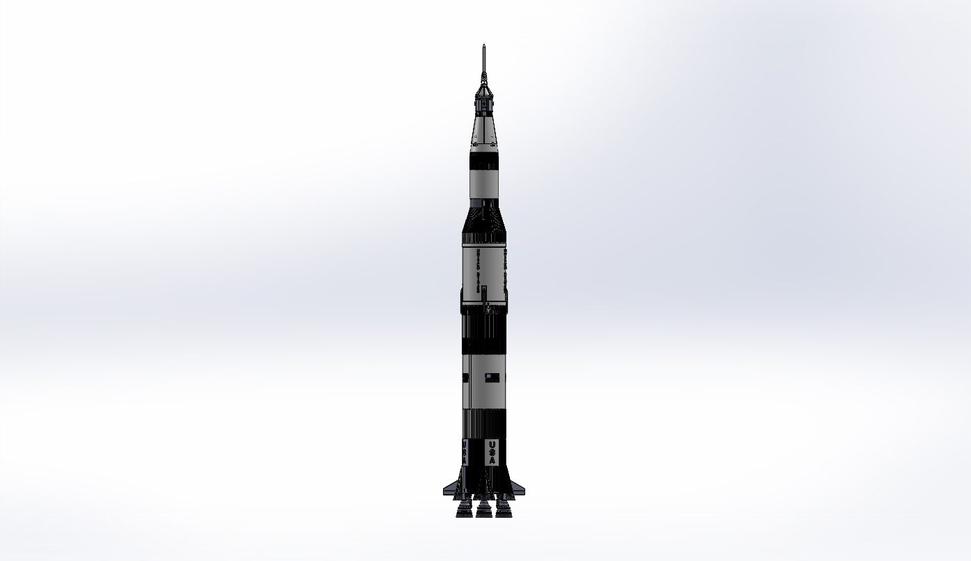 Saturn V Rocket and Gantry