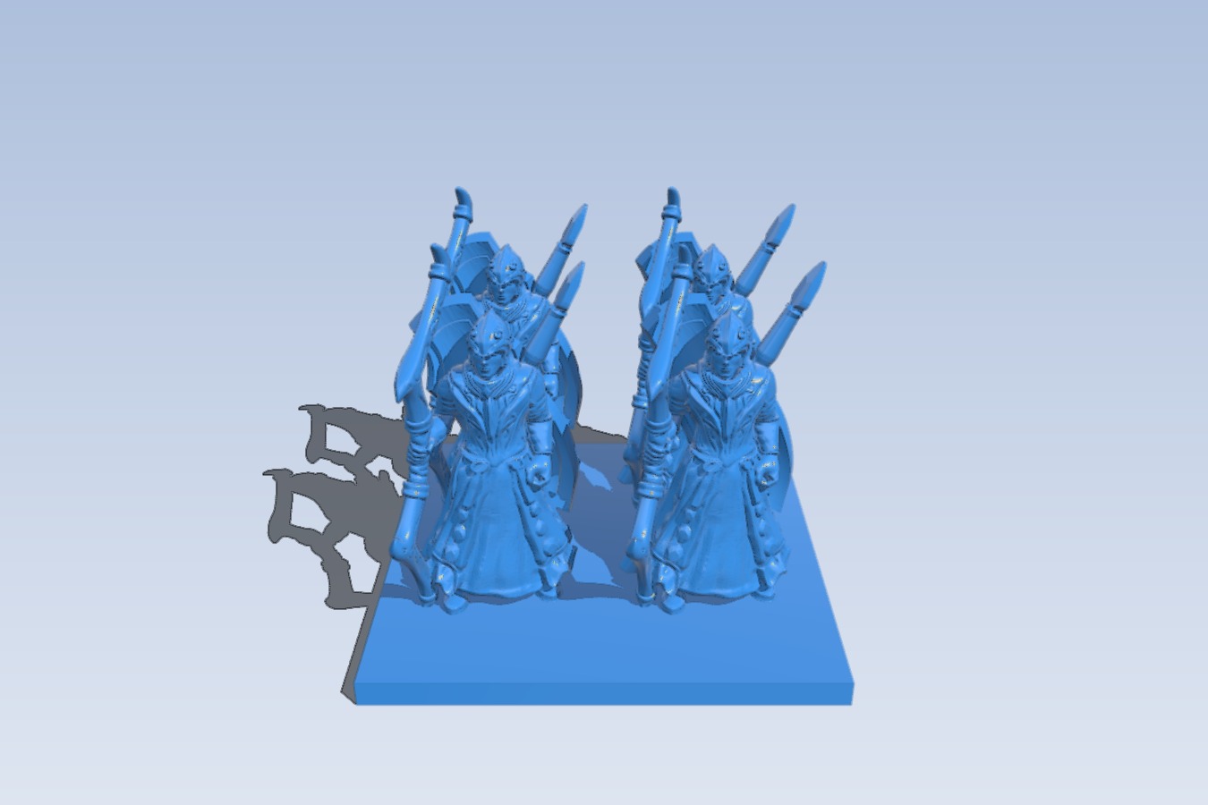 Sea Guard Archer Squad - Square 2 x 2 - Unofficial Warhammer